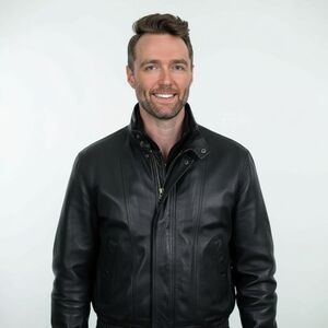 Wilsons Leather Sleek Black Varsity Jacket